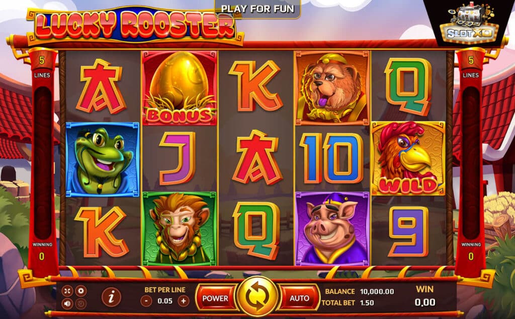ตัวอย่างสล็อต Lucky Rooster