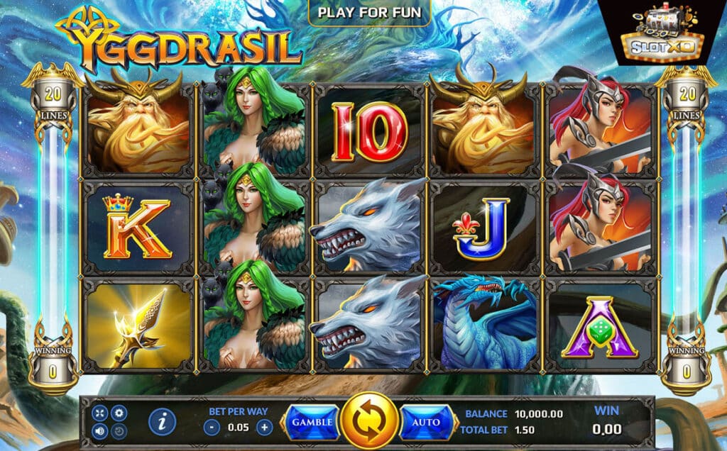 ตัวอย่างสล็อต Yggdrasil