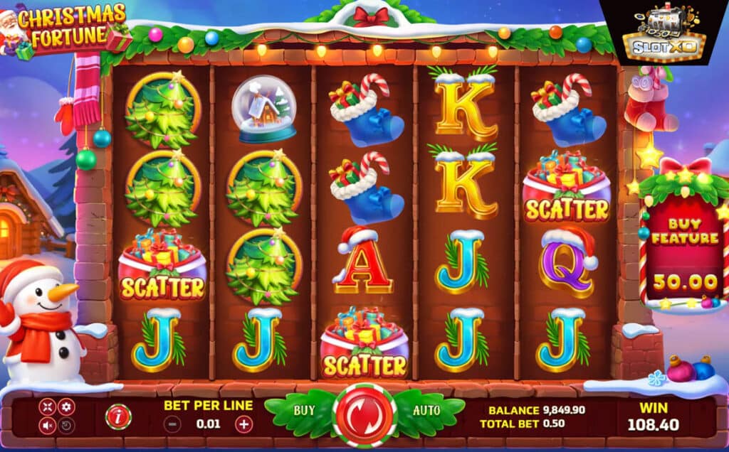 ตัวอย่างสล็อต Christmas Fortune