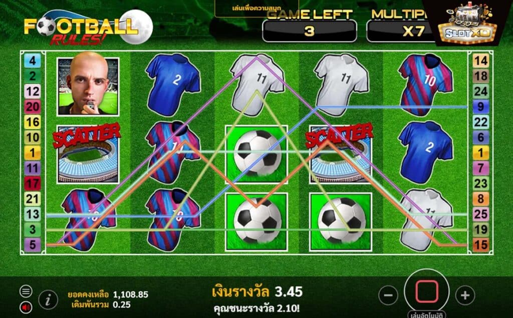 ตัวอย่างสล็อต Football Rules
