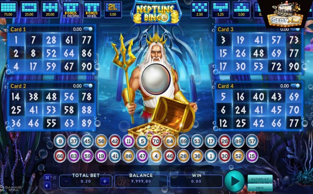 ตัวอย่างสล็อต Neptune Bingo