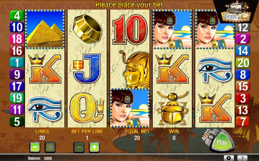 ตัวอย่างสล็อต Queen of the Nile